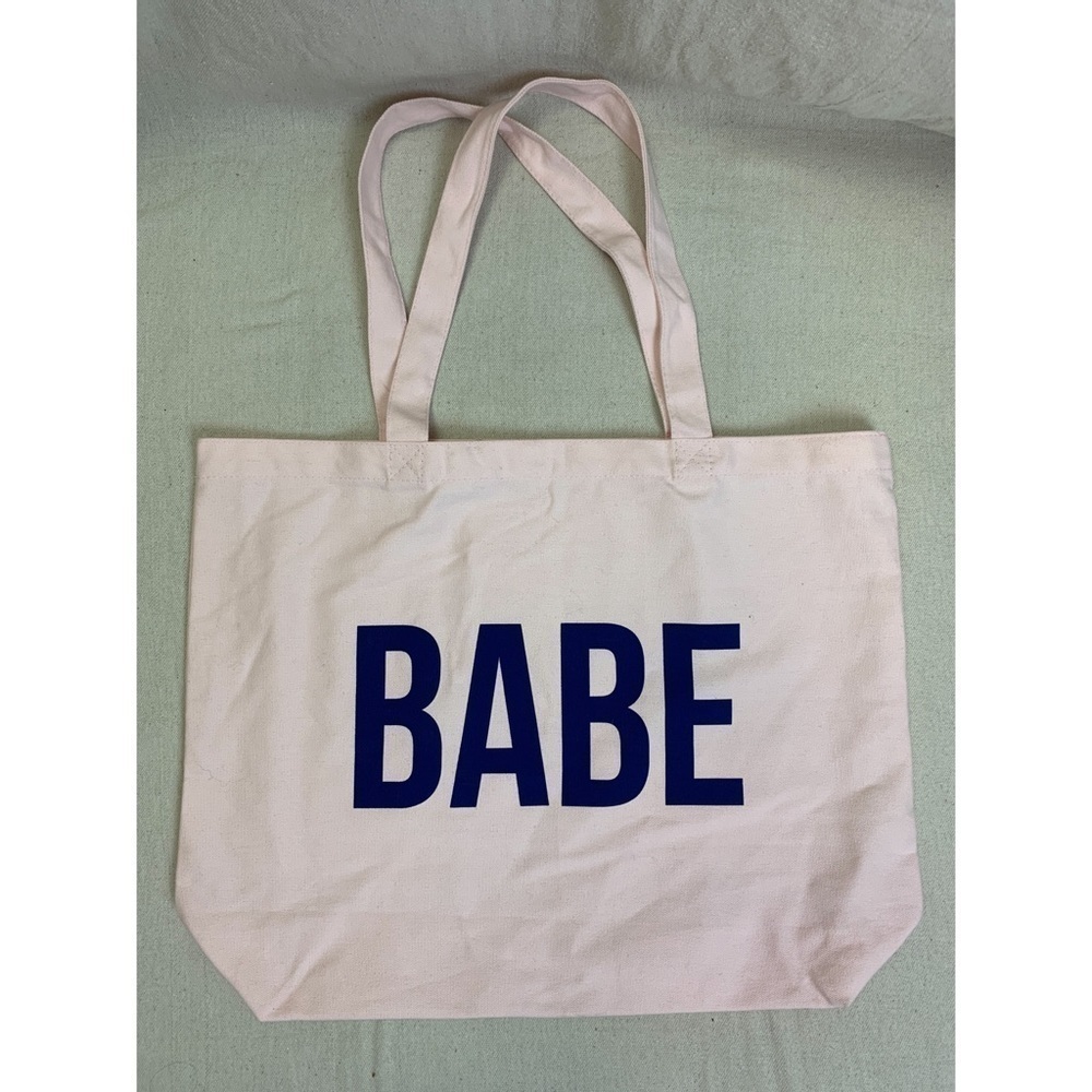 Babe So much yes Pink Canvas tote Beach Bag